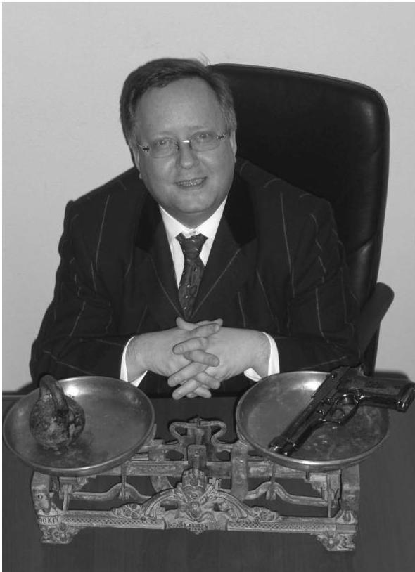 Sergei, with his own "scales of justice."